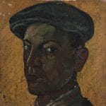 Vajda Lajos: Sapkás önarckép, 1925