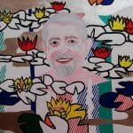 drMáriás: Dr. Kásler Miklós tavirózsák között Roy Lichtenstein műtermében akril és grafit vásznon